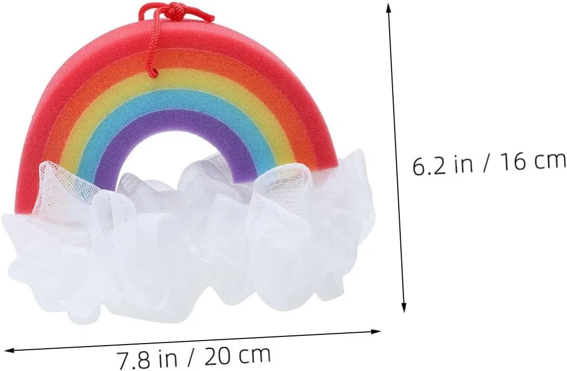 Мочалка для душа Rainbow, FRCOLOR, набор из 3, 24x16x4 см, мультиколор — фото 2