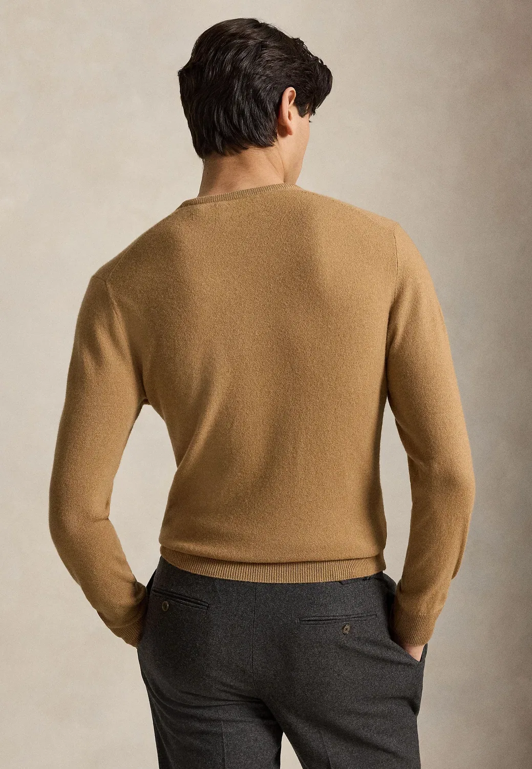 Шерстяной джемпер с круглым вырезом Polo Ralph Lauren, Crouton Tan Heather — фото 3