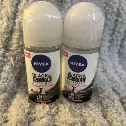 Роллон-дезодорант невидимый Nivea Black & White Invisible Radiant Smooth 48h