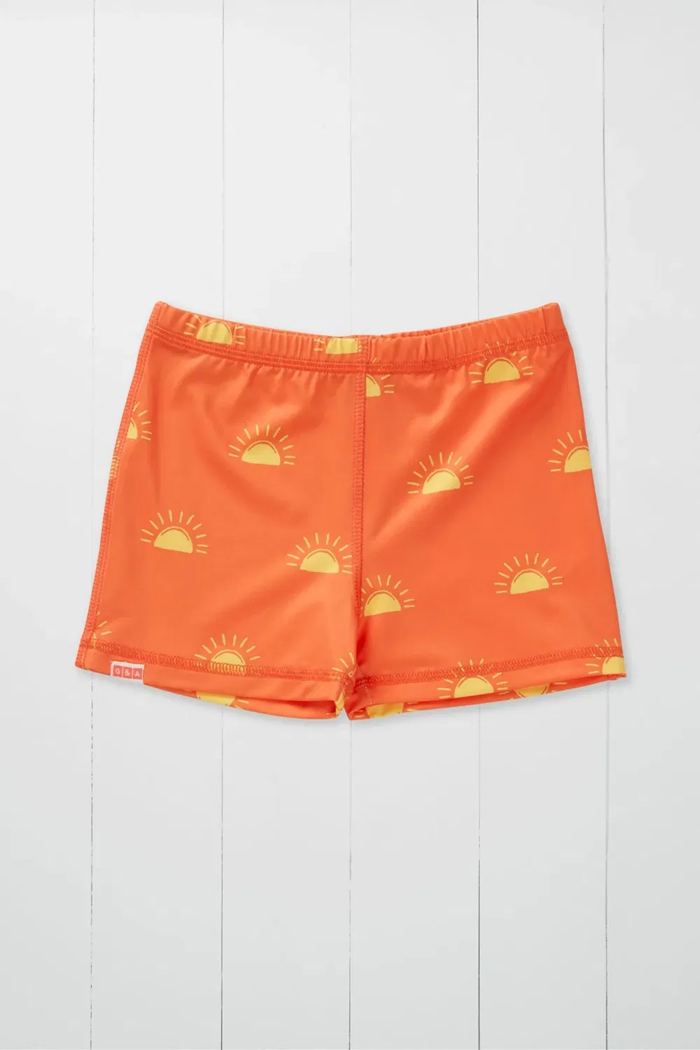 Детские плавки с принтом Sun Print Grass & Air, Orange