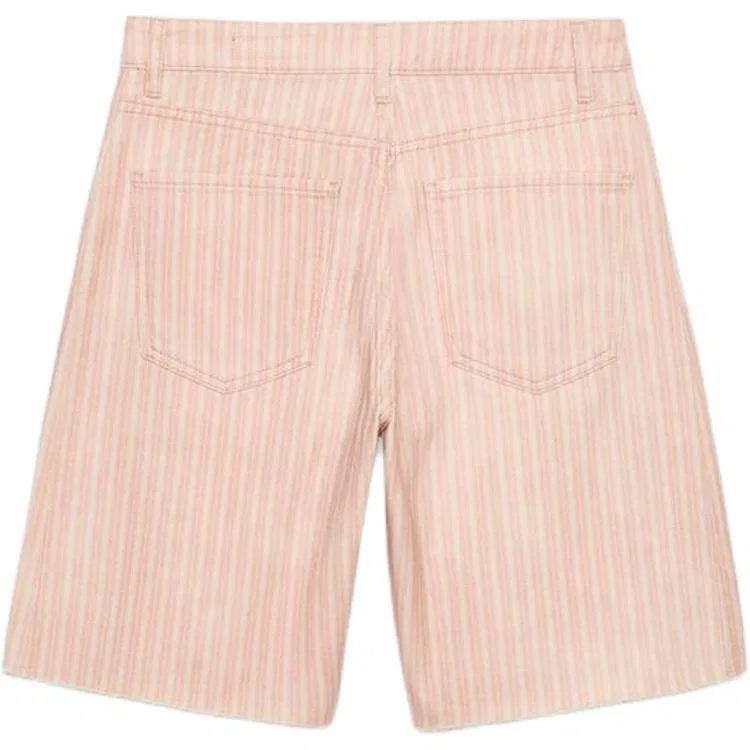 Женские джинсовые шорты с завышенной талией ZARA, Pink — фото 3