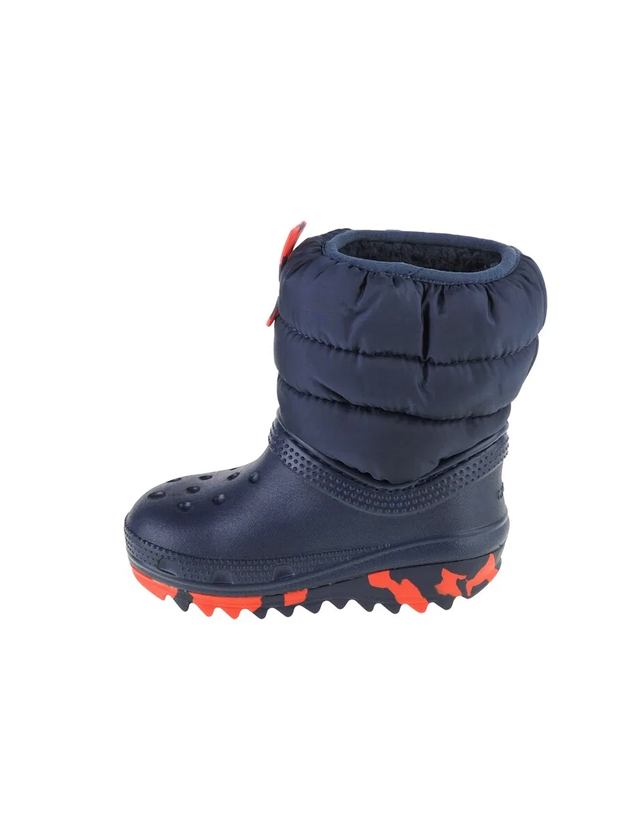 Детские зимние ботинки Crocs 'Classic Neo Puff Boot Toddler' темно-синего цвета — фото 2