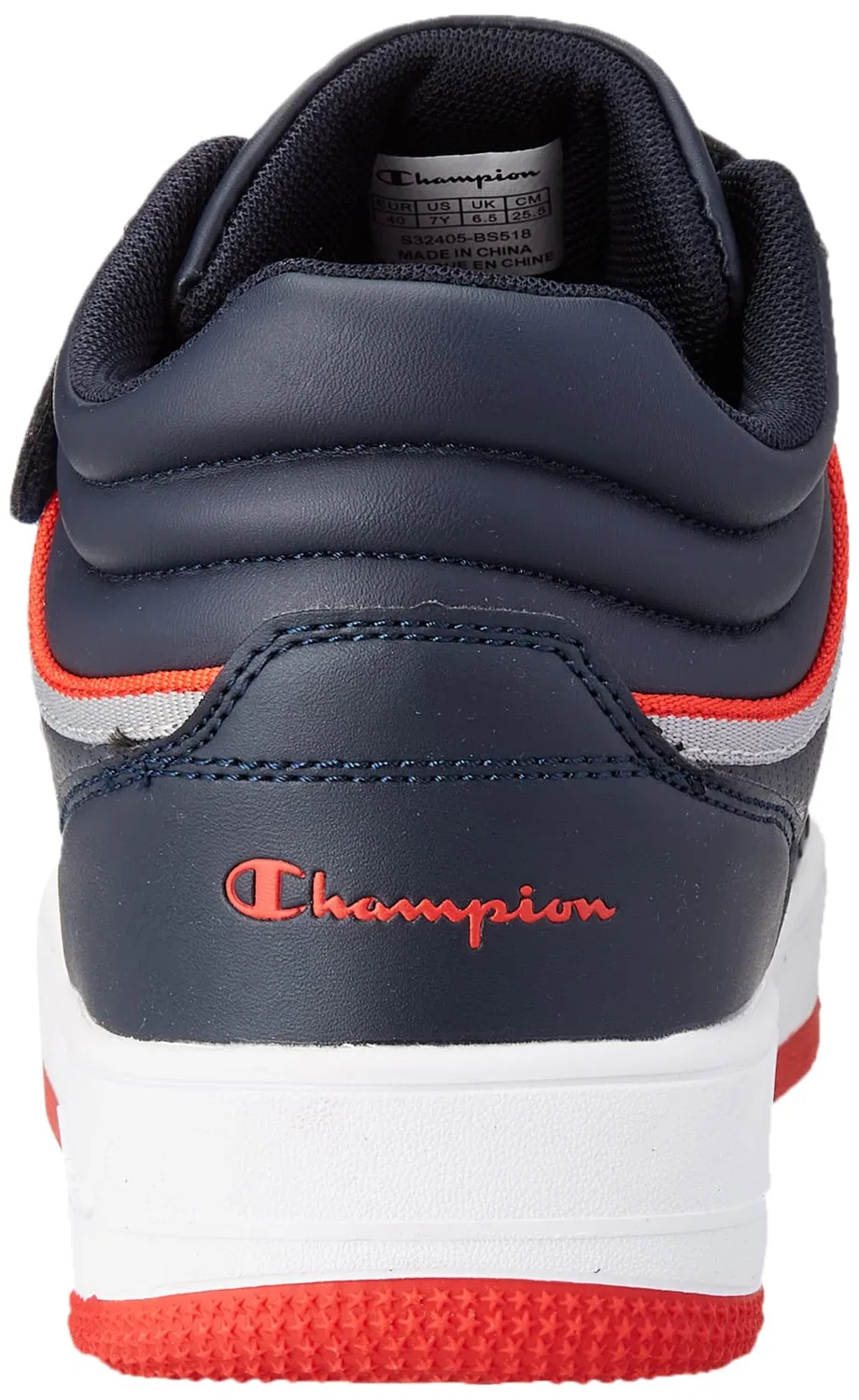 Детские кроссовки для мальчиков Rebound Vintage Mid B GS Champion, Blu Marino Grigio Rosso Bs518 — фото 3
