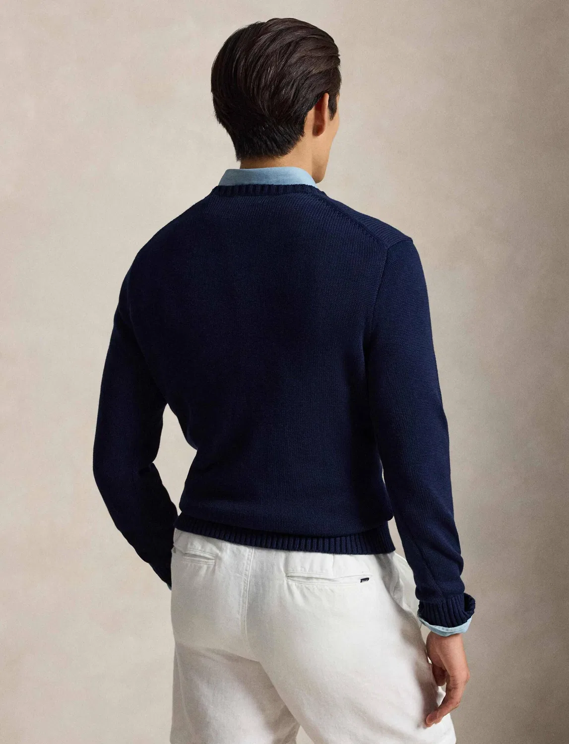 Пуловер с круглым вырезом Polo Ralph Lauren, темно-синий — фото 3