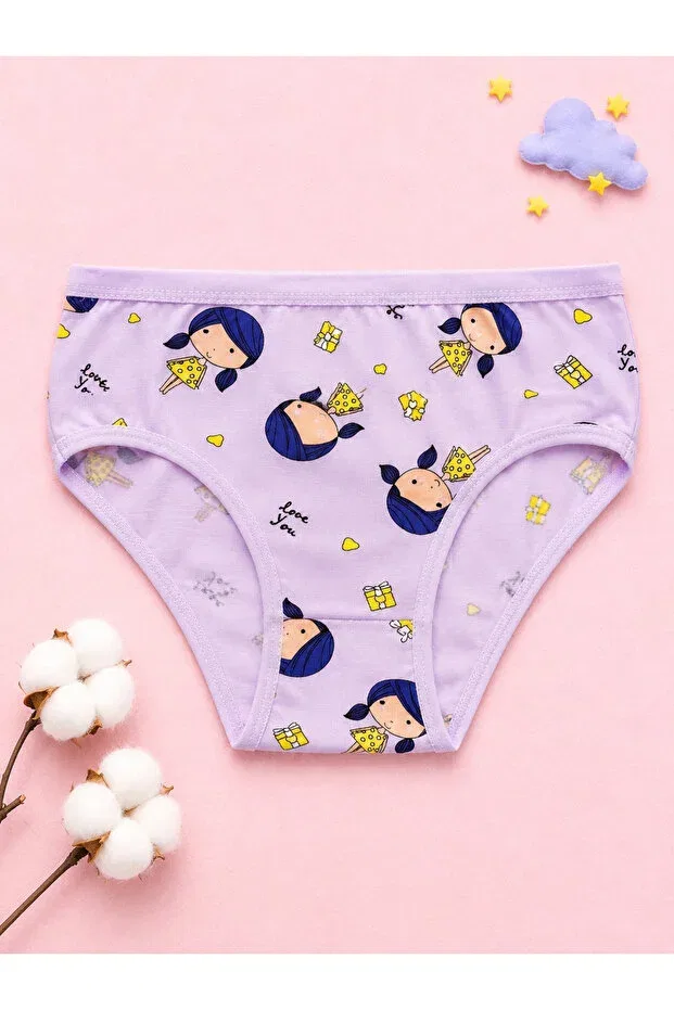 Детские трусы для девочек хлопковые 6 шт Meyzz, Patterned — фото 3