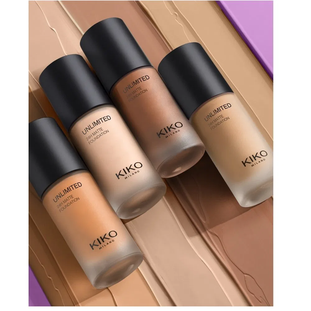 Матовый тональный крем Unlimited 24H Matte Foundation 30 мл, оттенок 6 NG Neutral Gold, KIKO Milano — фото 2