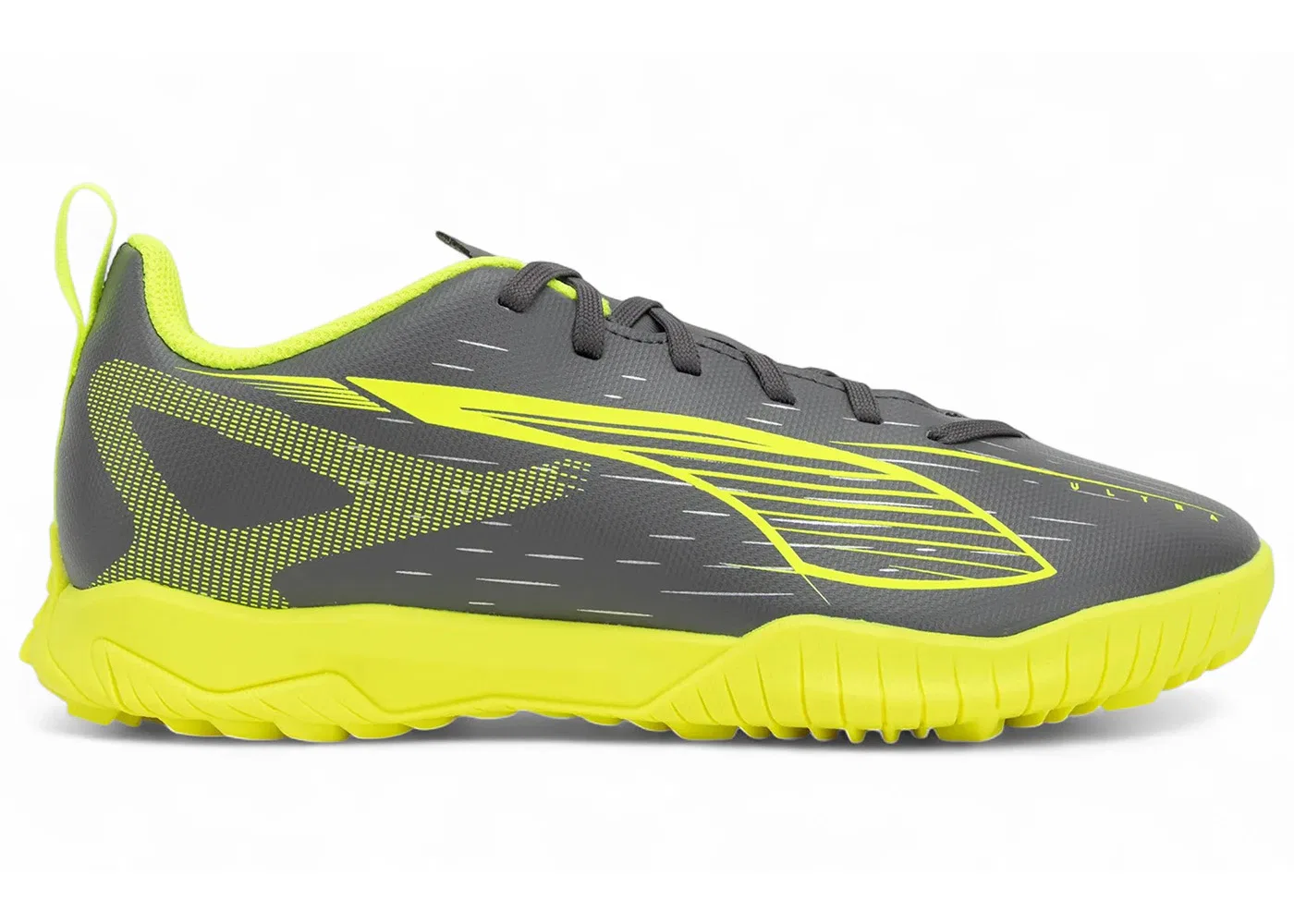 Детские бутсы для мальчиков Puma Ultra 5 Play TT Jr Puma, Matte Aged Silver Yellow Alert Aged Silver