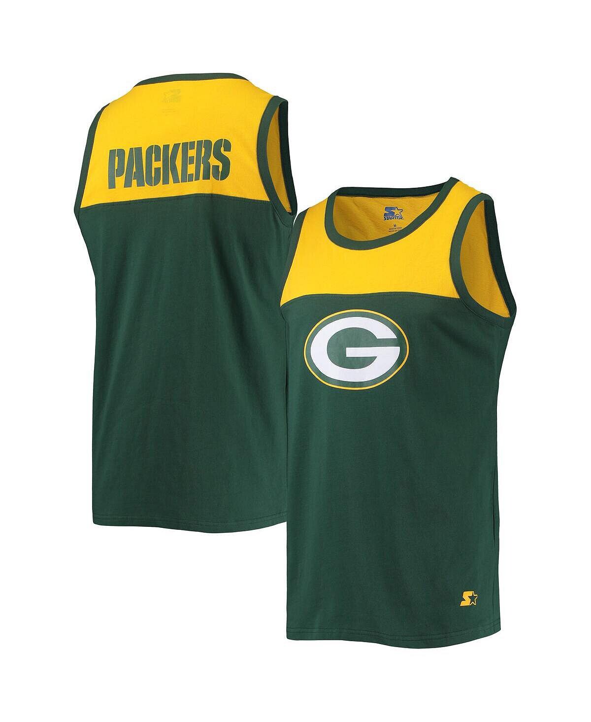 

Мужская зелено-золотая майка green bay packers team touchdown fashion Starter, мульти