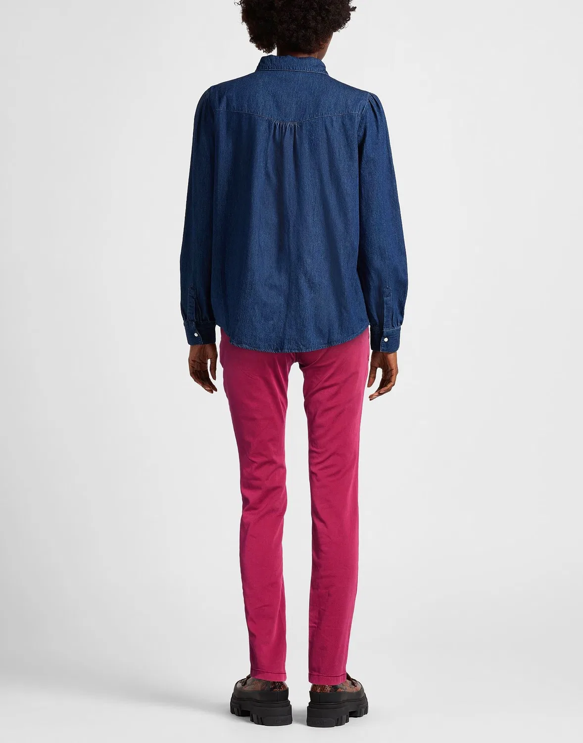 Женские брюки с заниженной талией Tommy Hilfiger, бордовый — фото 3
