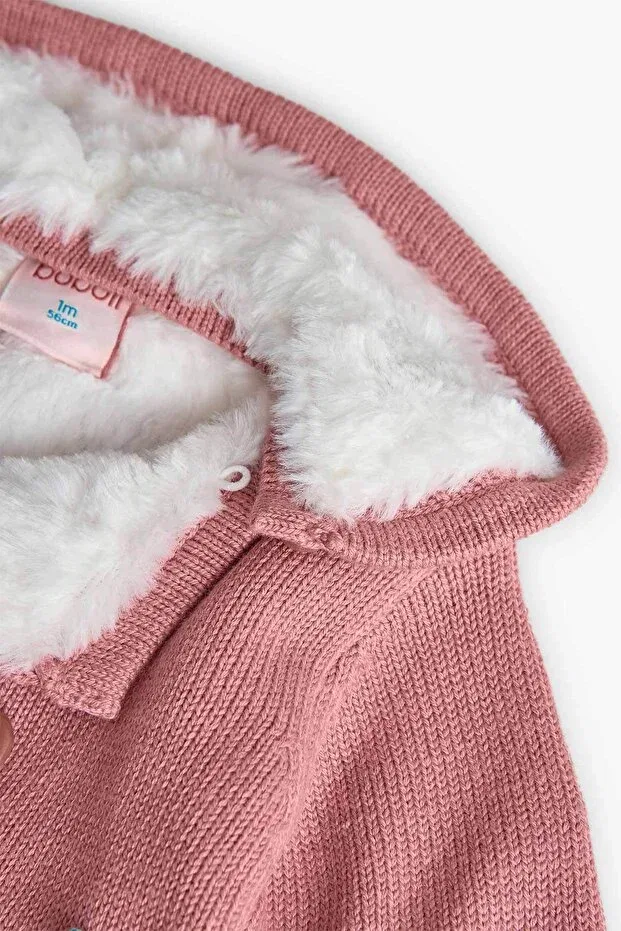 Детская куртка для девочек с принтом Fruit Patterned Boboli, Pink — фото 4