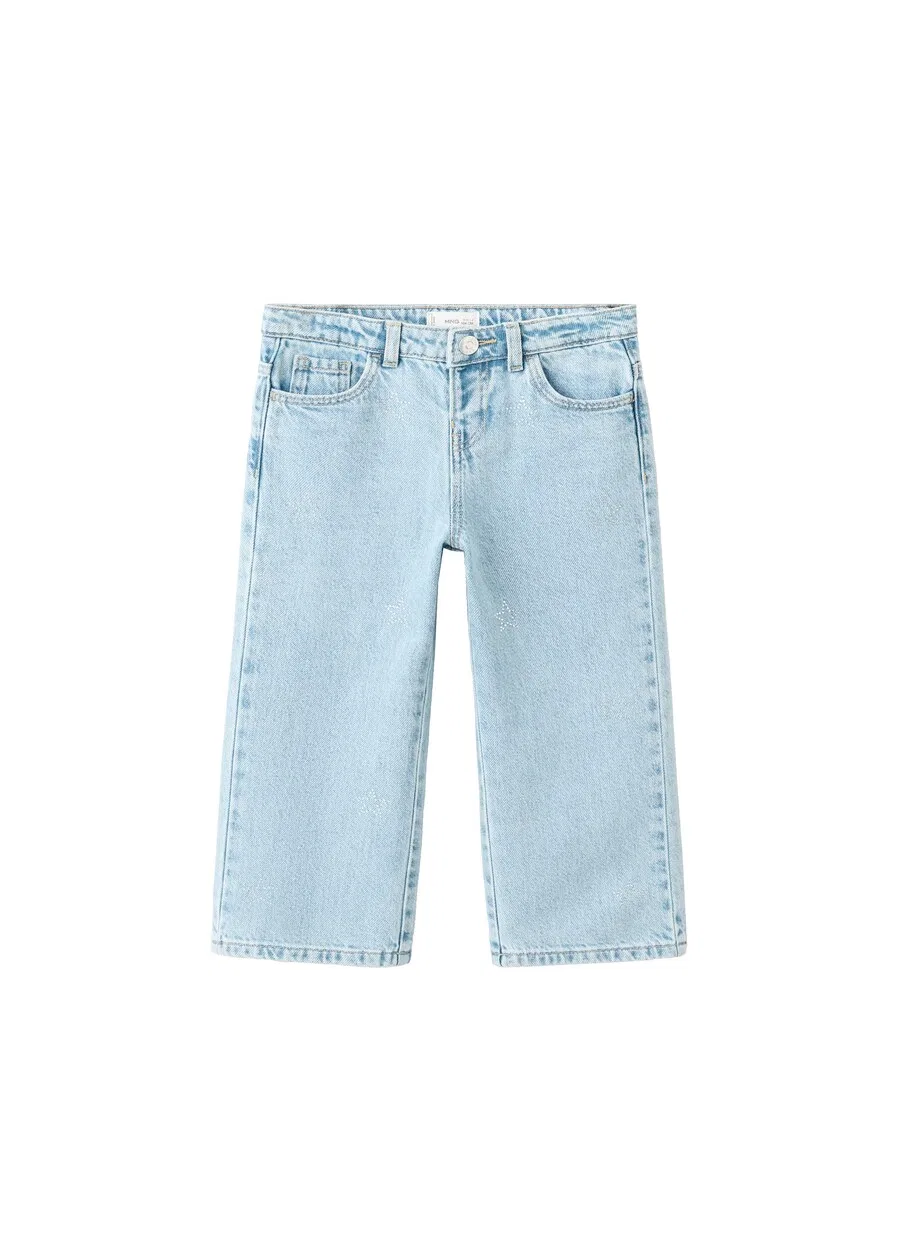 Детские джинсы MANGO KIDS Regular Jeans 'Estrella' светло-голубого цвета