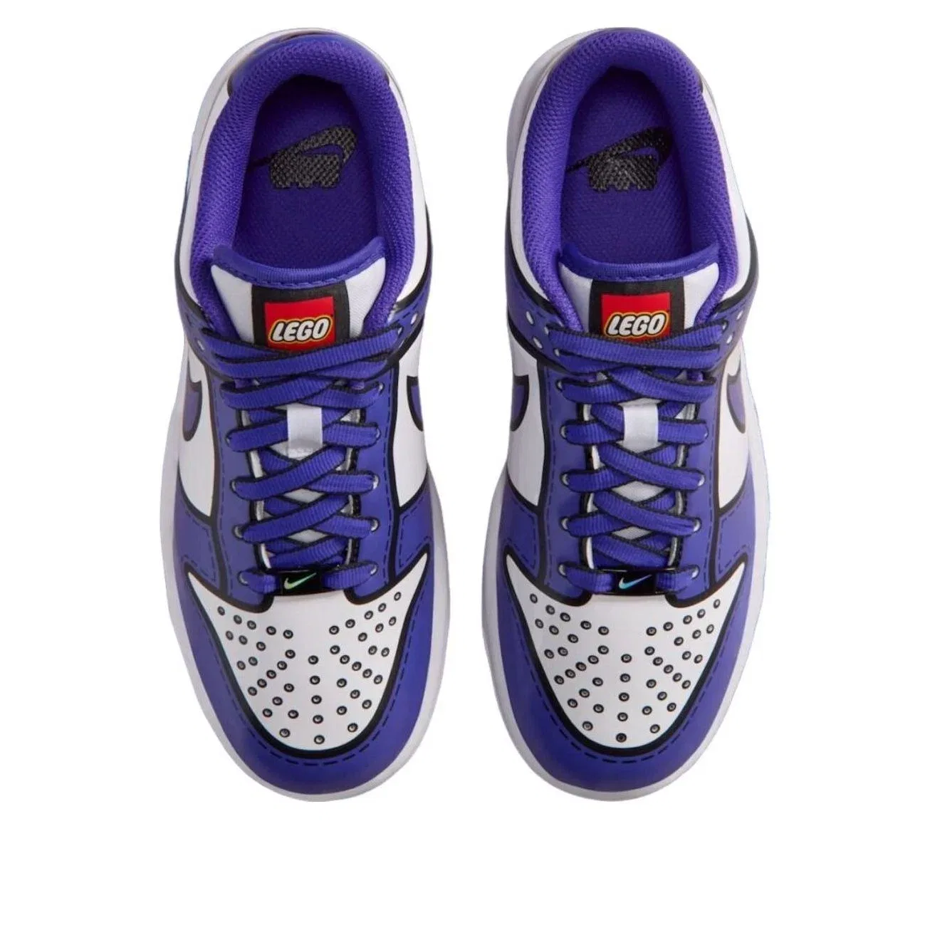Детские кроссовки Nike Dunk Low с принтом, фиолетовый — фото 3