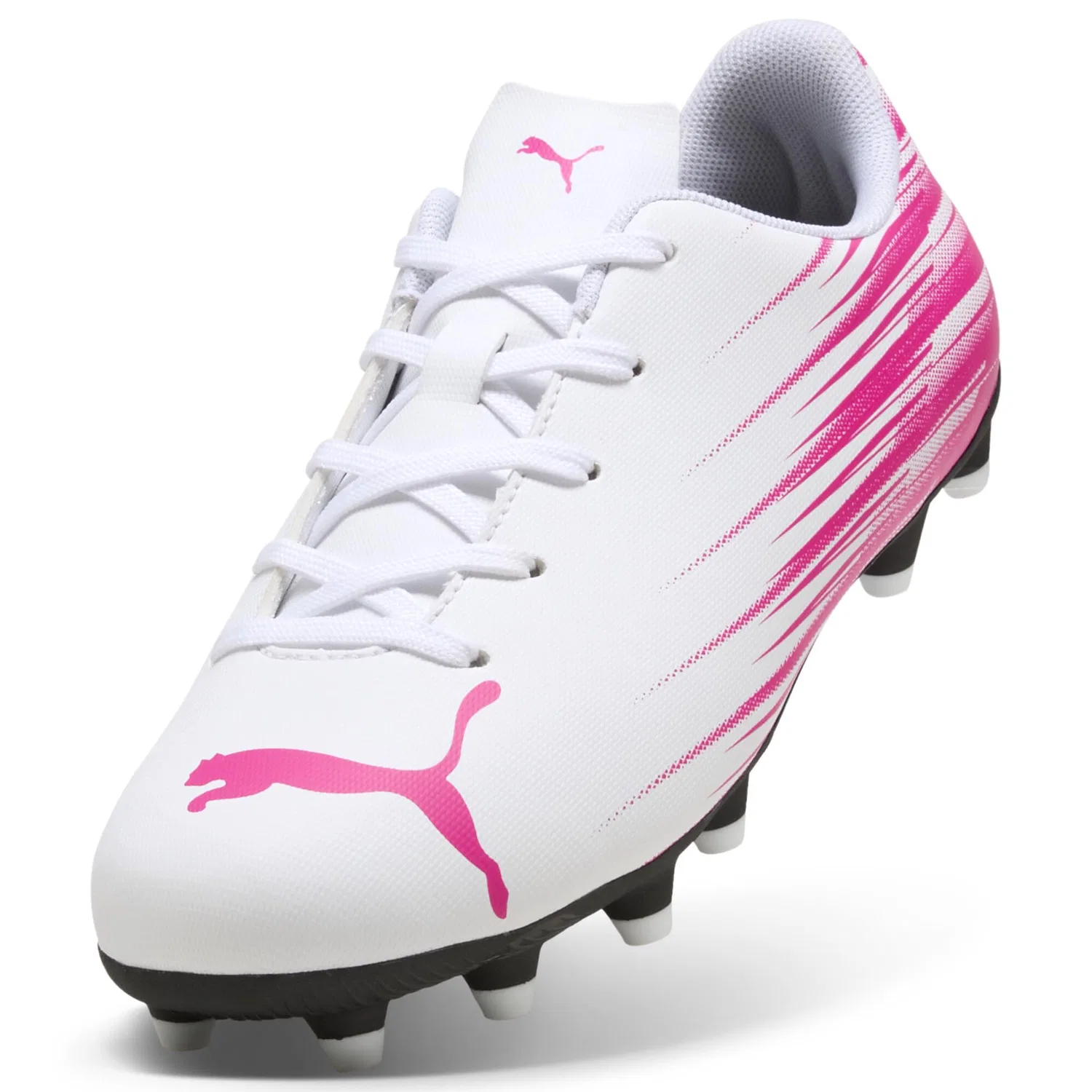 Детские бутсы для мальчиков с шипами Attacanto Firm PUMA, White Ravish Ah25 — фото 2