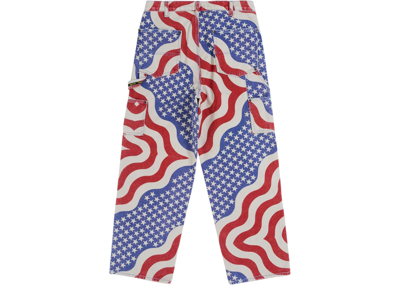 Мужские штаны с принтом Supreme Flag Double Knee Painter Pant, Multicolor — фото 2