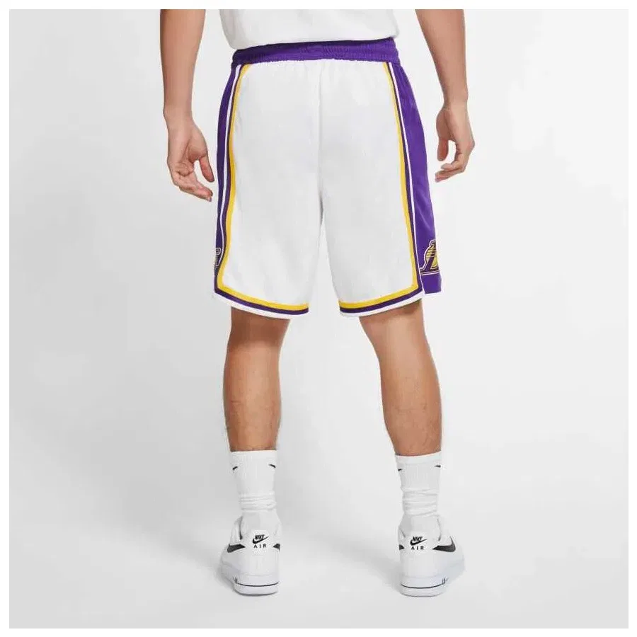 Шорты спортивные с принтом Los Angeles Lakers Dri-FIT Swingman Nike, Белый — фото 2