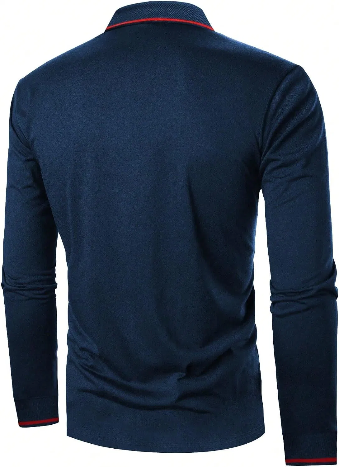 Мужская повседневная футболка с длинным рукавом, Navy Blue — фото 3