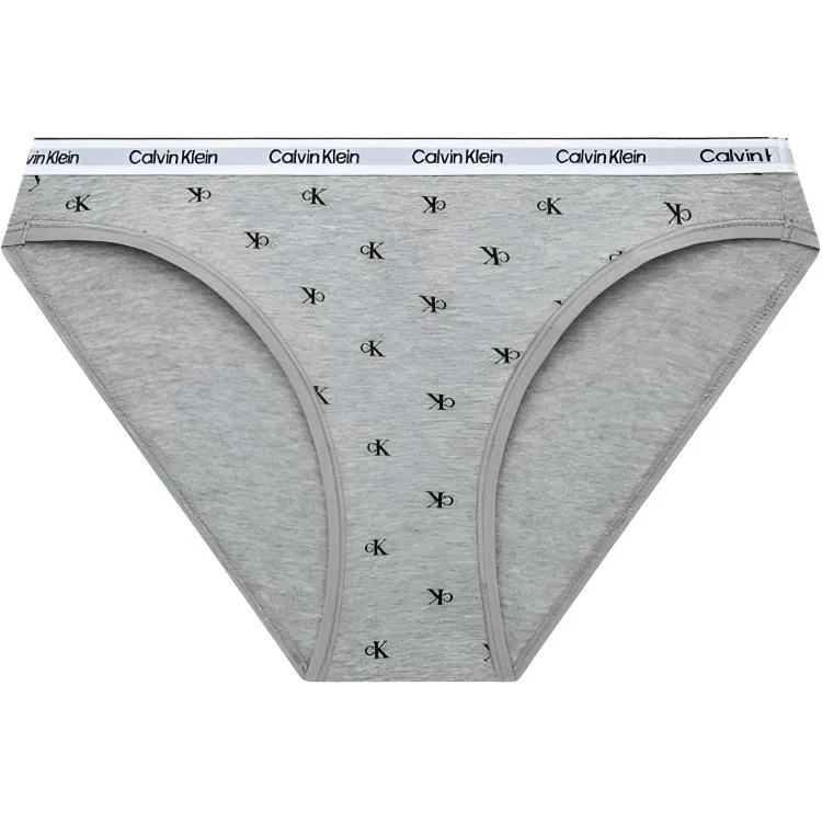 Женские трусы-слипы с логотипом на поясе, комплект из 3 штук, Calvin Klein, Gray Letter