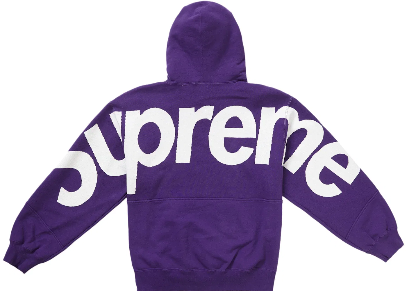 Мужская худи с принтом Supreme Big Logo Jacquard Hooded Sweatshirt, Purple — фото 2