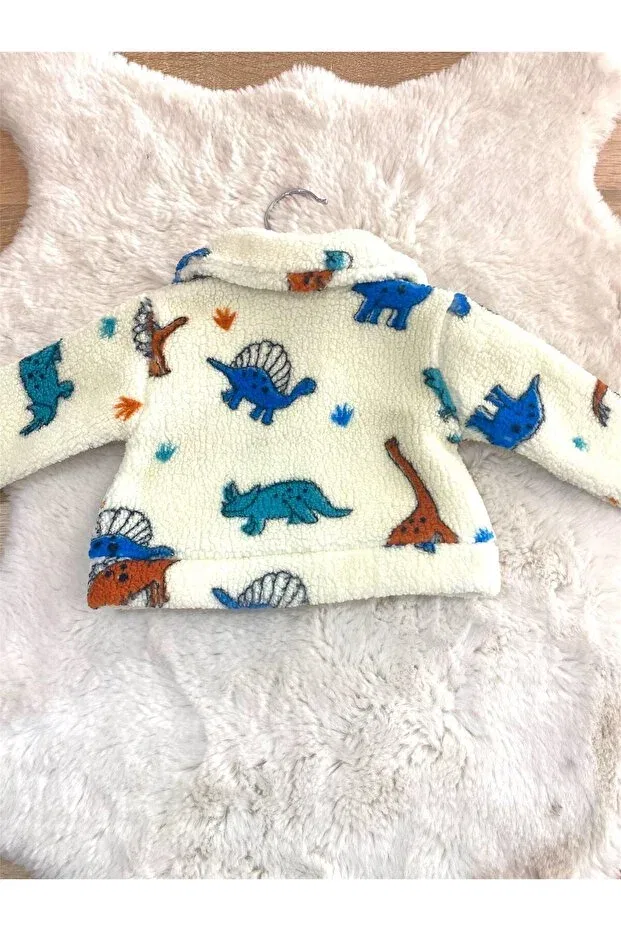 Детское пальто для девочек из плюша Fekra Baby, Multicolor — фото 4