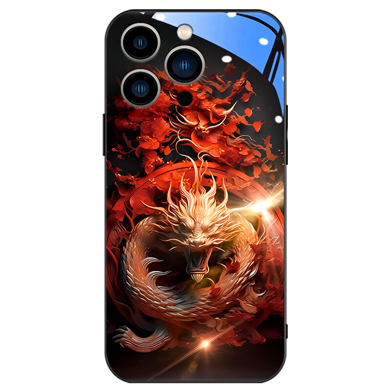 

Чехол для телефона Hizeus Sea Diamond, Smart Luminous Shell9370 Black Gold Red Dragon
