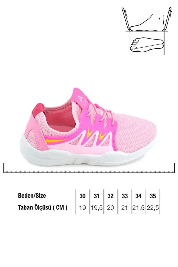 Детские спортивные туфли для девочек с эластичными шнурками Gezer, Pink — фото 4