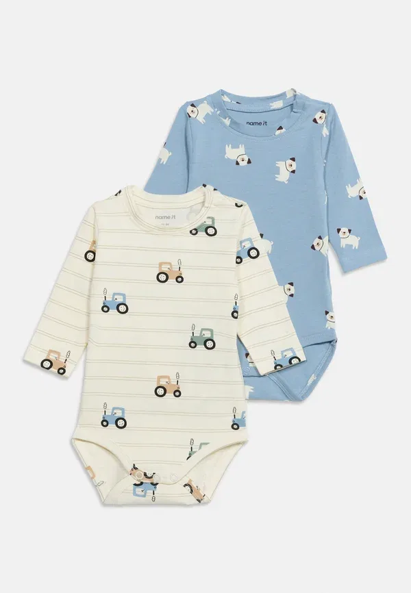 Комплект из 2 боди с принтом Nbmvroels 2 pack Name It, antique white, белый