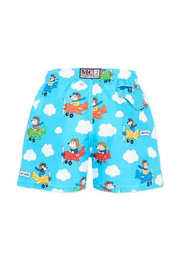 Плавки с принтом Swimming shorts Mc2 Saint Barth, Light Blue, светло-голубой — фото 2