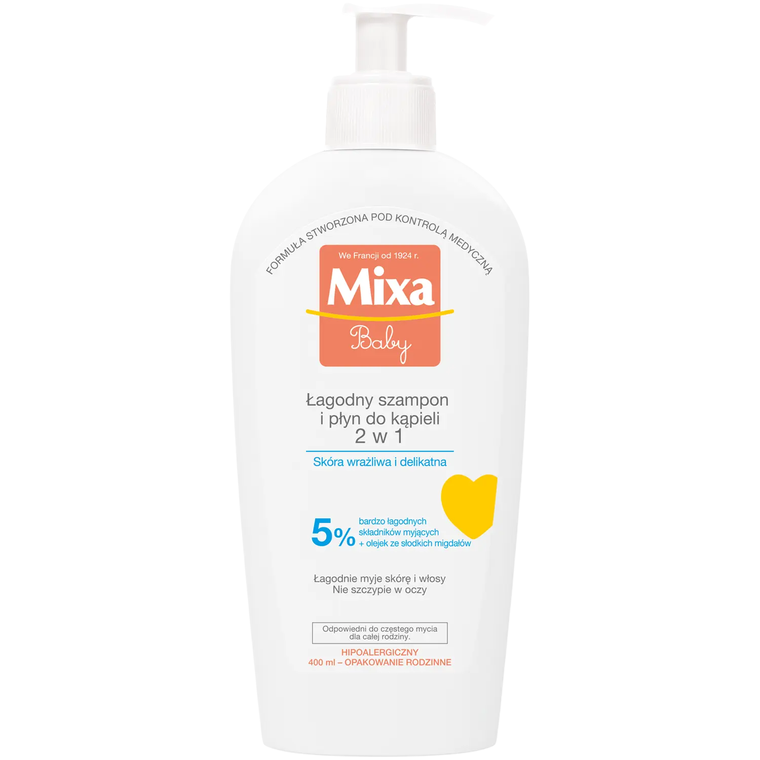 

Mixa Baby шампунь для волос и пена для ванн 2в1, 400 мл