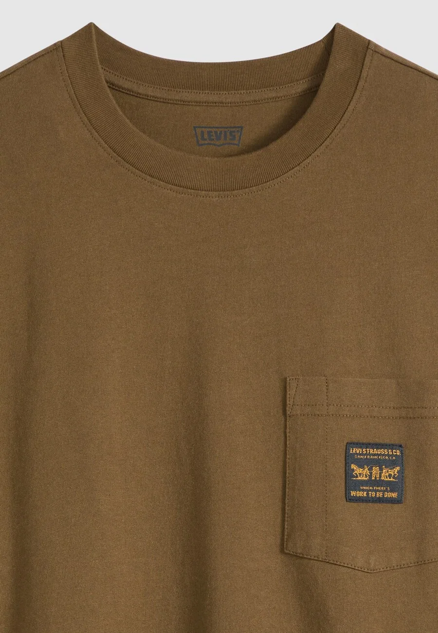 Футболка LEVI'S WORKWEAR оливкового цвета — фото 2