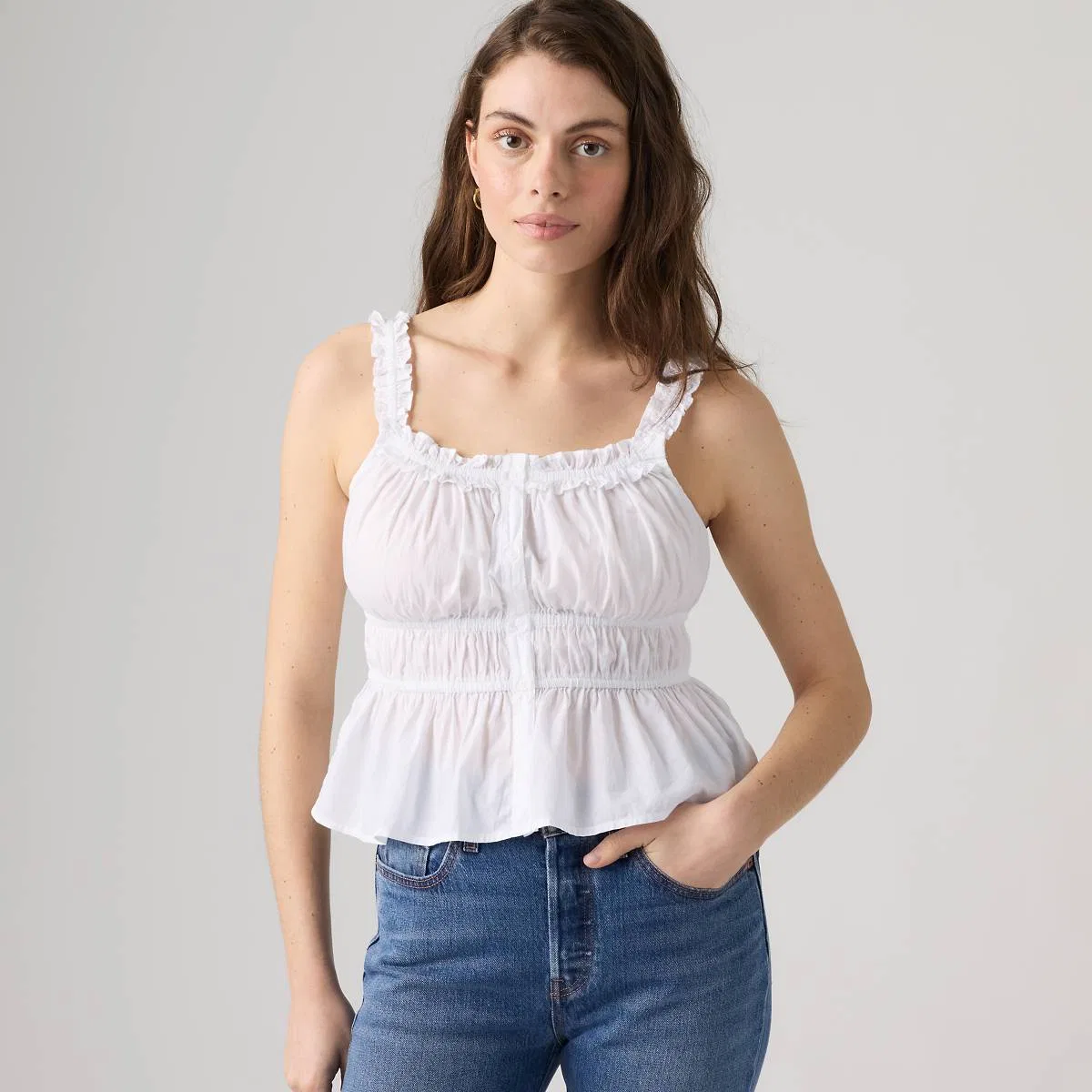 Блузка без рукавов Vera Levi's, Bright White - White