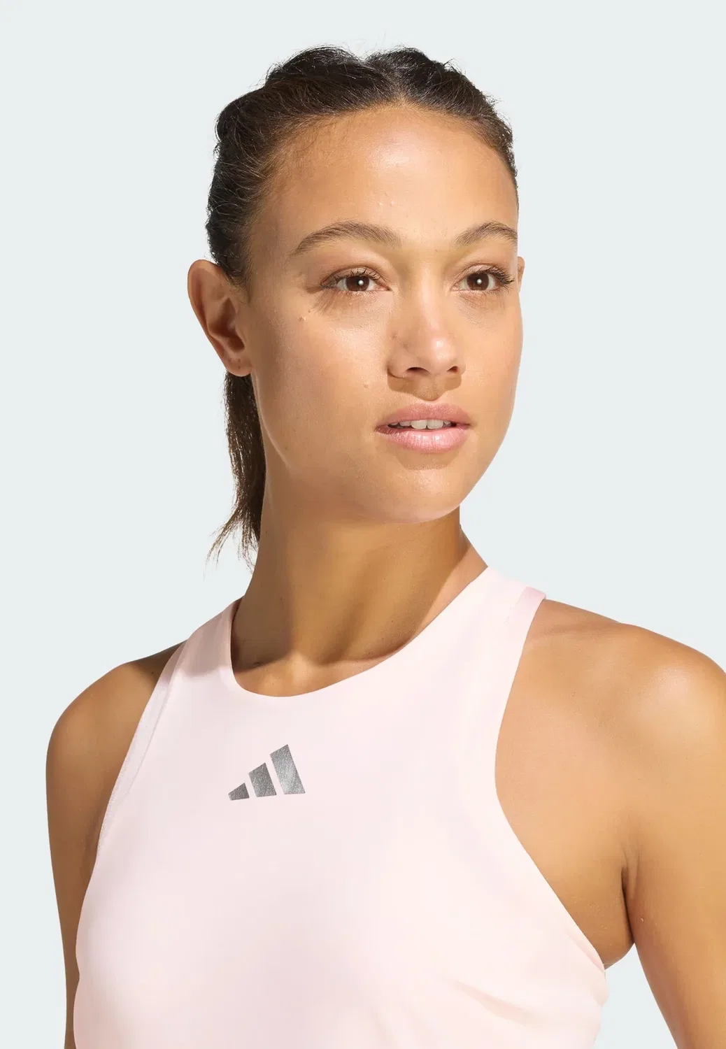 Теннисная майка climacool с Y-образным вырезом - топ Adidas Performance, Distilled Pink — фото 3