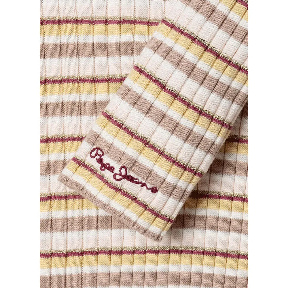 Детское платье для девочек с длинным рукавом Fawn Pepe jeans, Brown — фото 4