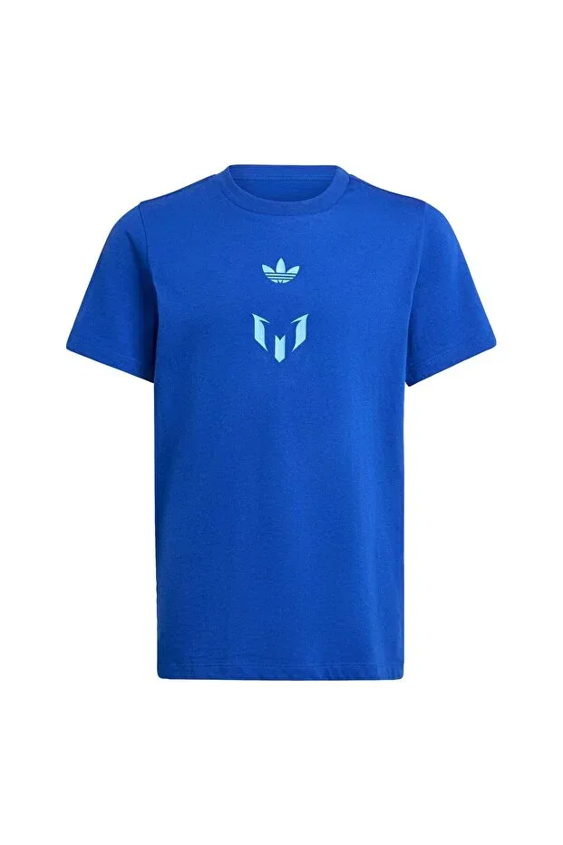 Детская футболка для девочек хлопковая Messi Tee Adidas, Royal Blue — фото 2