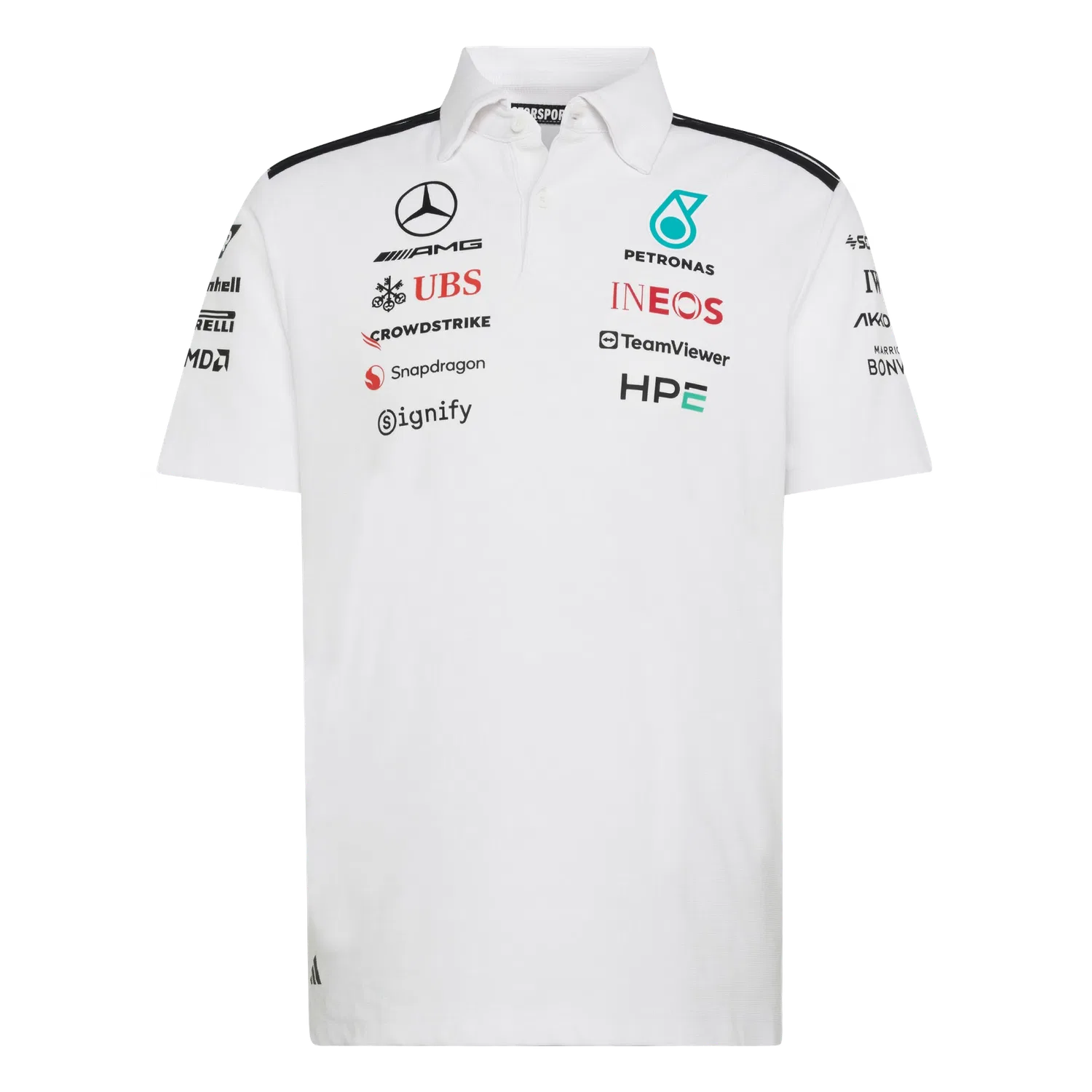 Мужское поло инженеров Mercedes-AMG Petronas Formula 1 Team Adidas, белый
