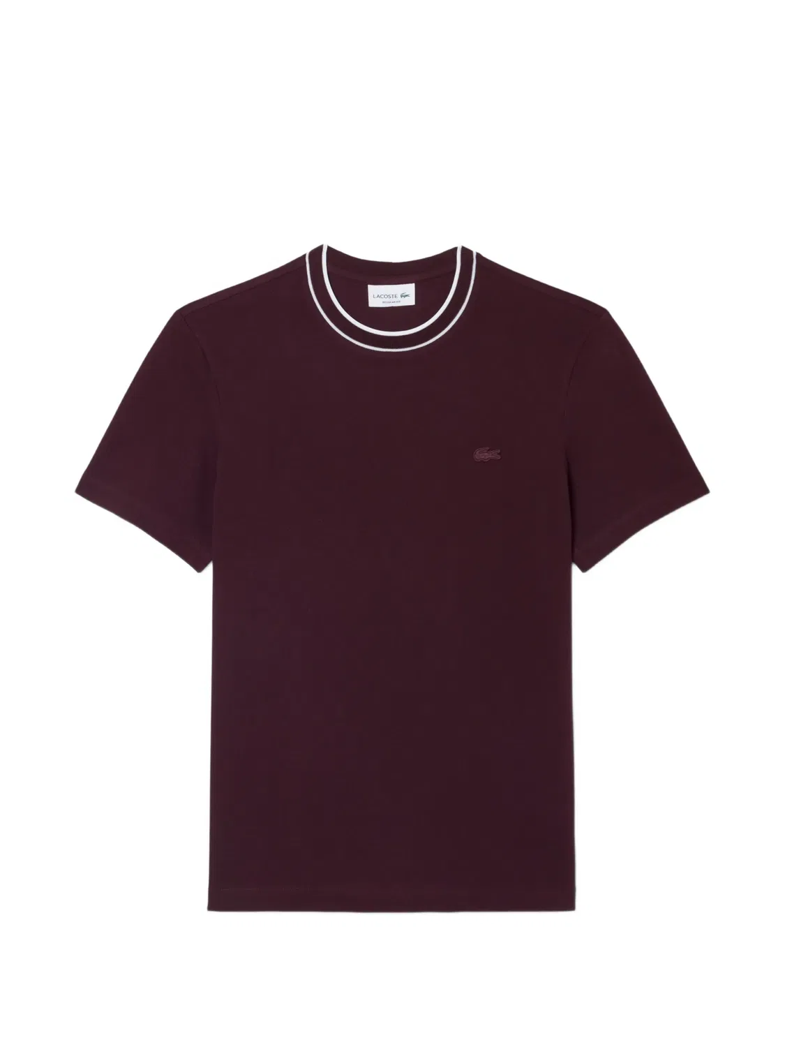 Футболка пике с контрастной отделкой Lacoste, красный