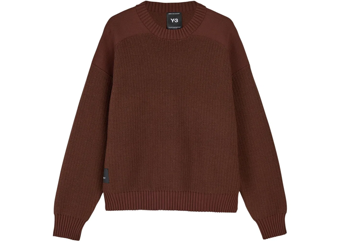 Мужской свитер с воротником-поло Y-3 UT Knit Crew Adidas, Mystery Brown