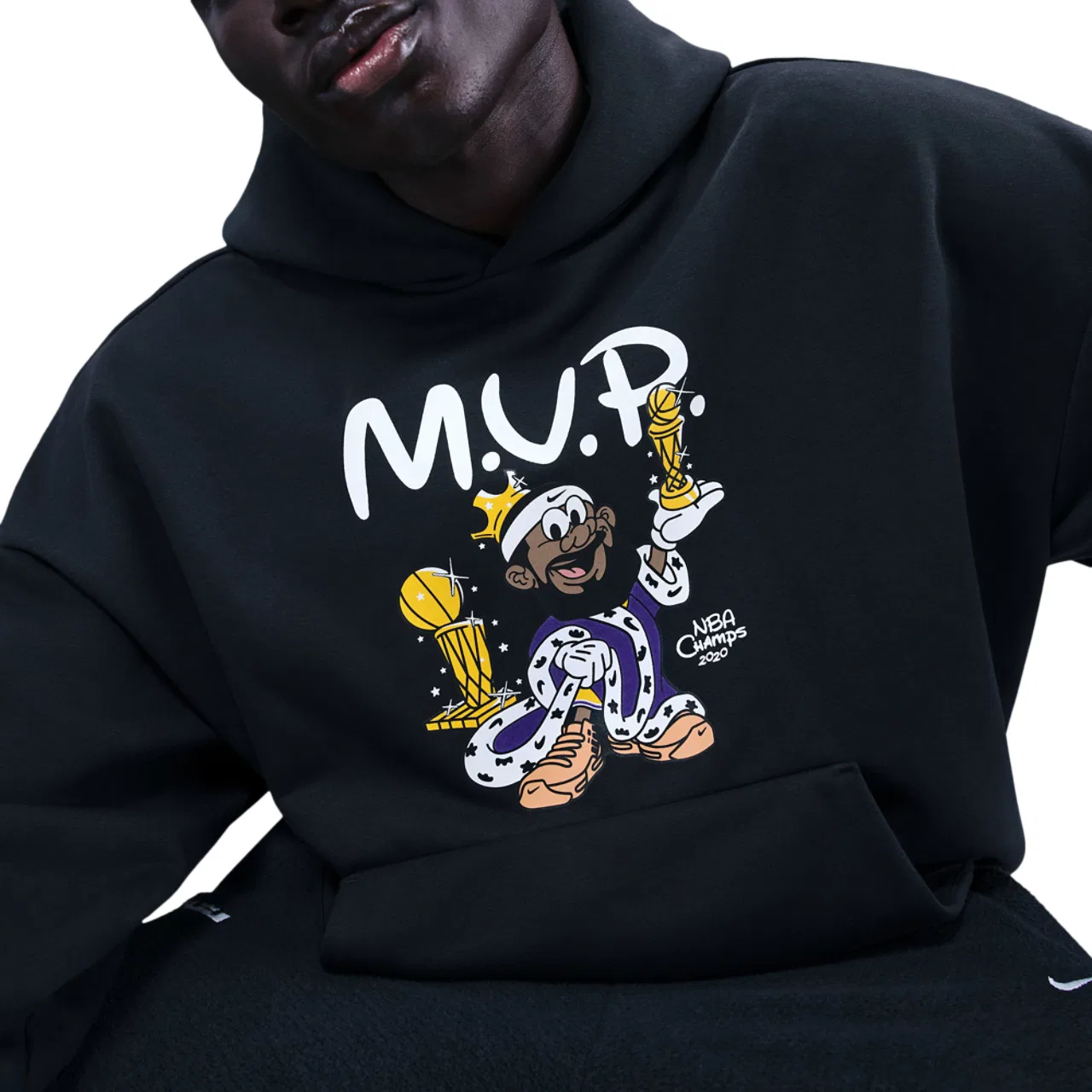 Мужская толстовка Lebron TF SI Nike, черный/белый — фото 3
