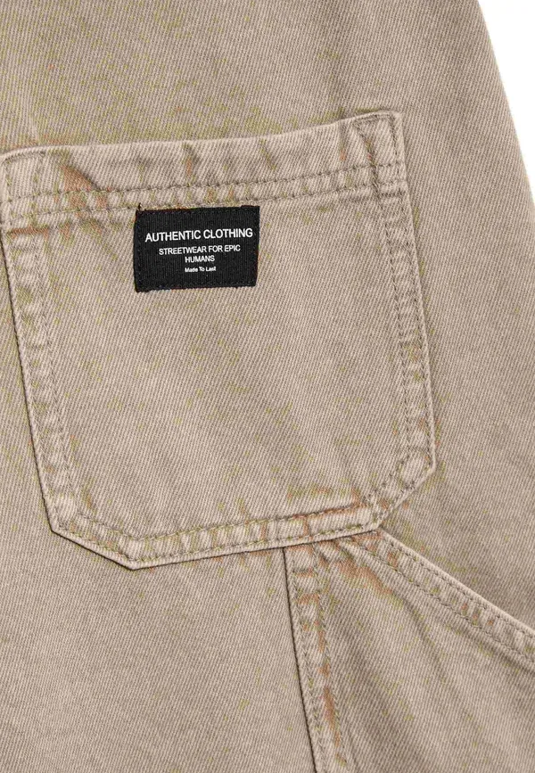 Шорты джинсовые Unisex Marks & Spencer, коричневый — фото 3