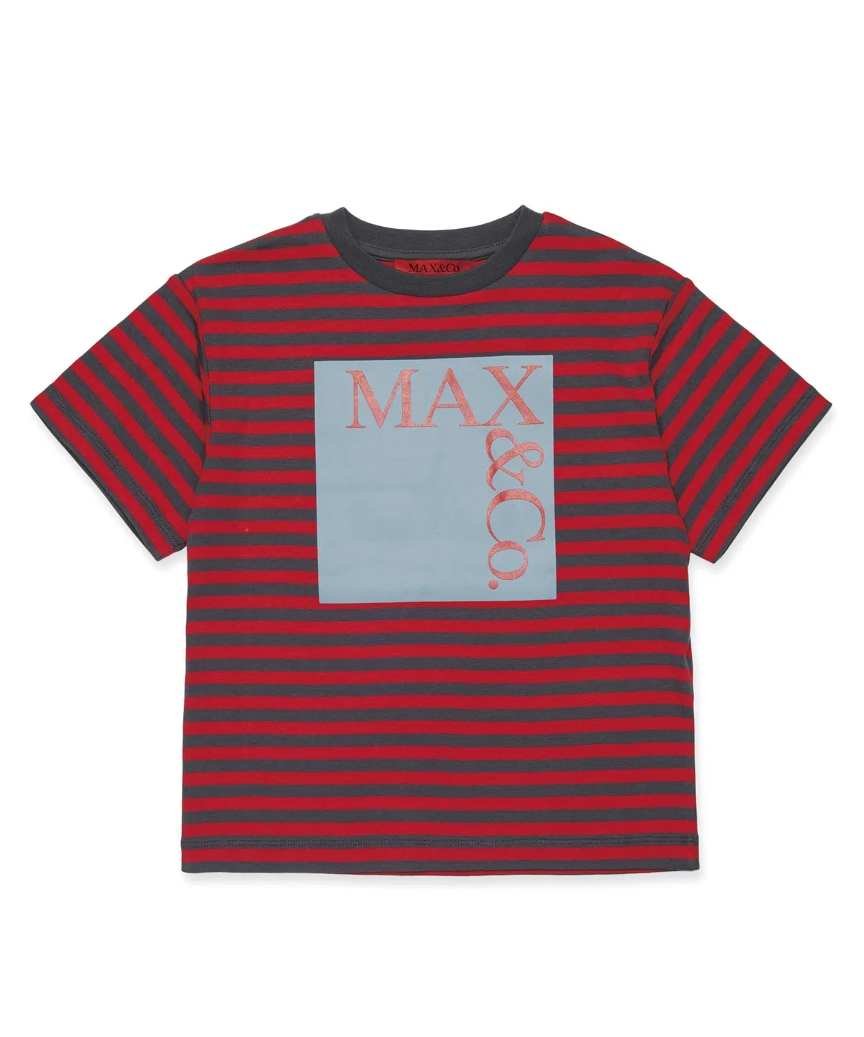 Детская футболка с брендовым принтом Max&Co. Red