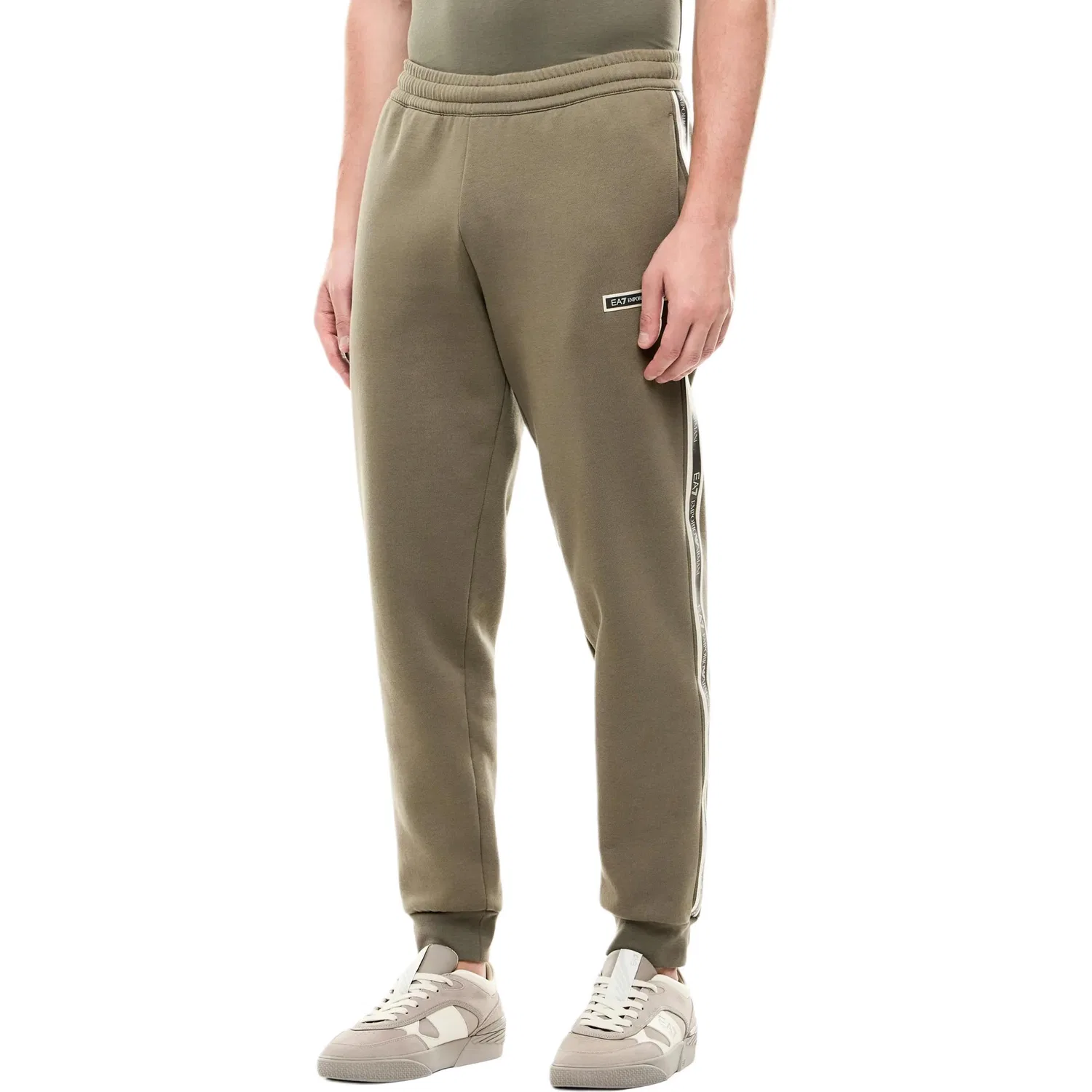 Мужские спортивные штаны трикотажные зауженные EMPORIO ARMANI, Olive Green — фото 3