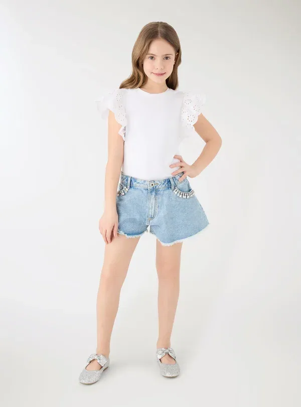 Шорты джинсовые Applicazioni Terranova, Var Blu Denim Medio, синий