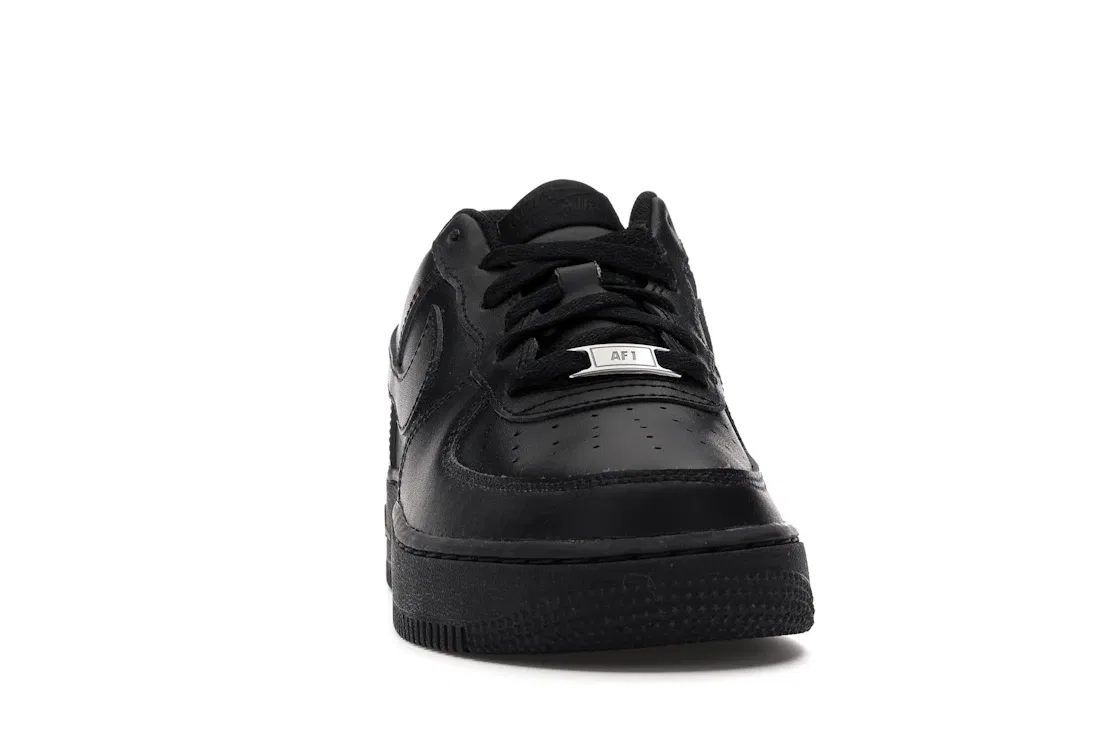 Детские кроссовки для мальчиков и девочек с низким профилем Nike Air Force 1 Low, Black/Black — фото 2