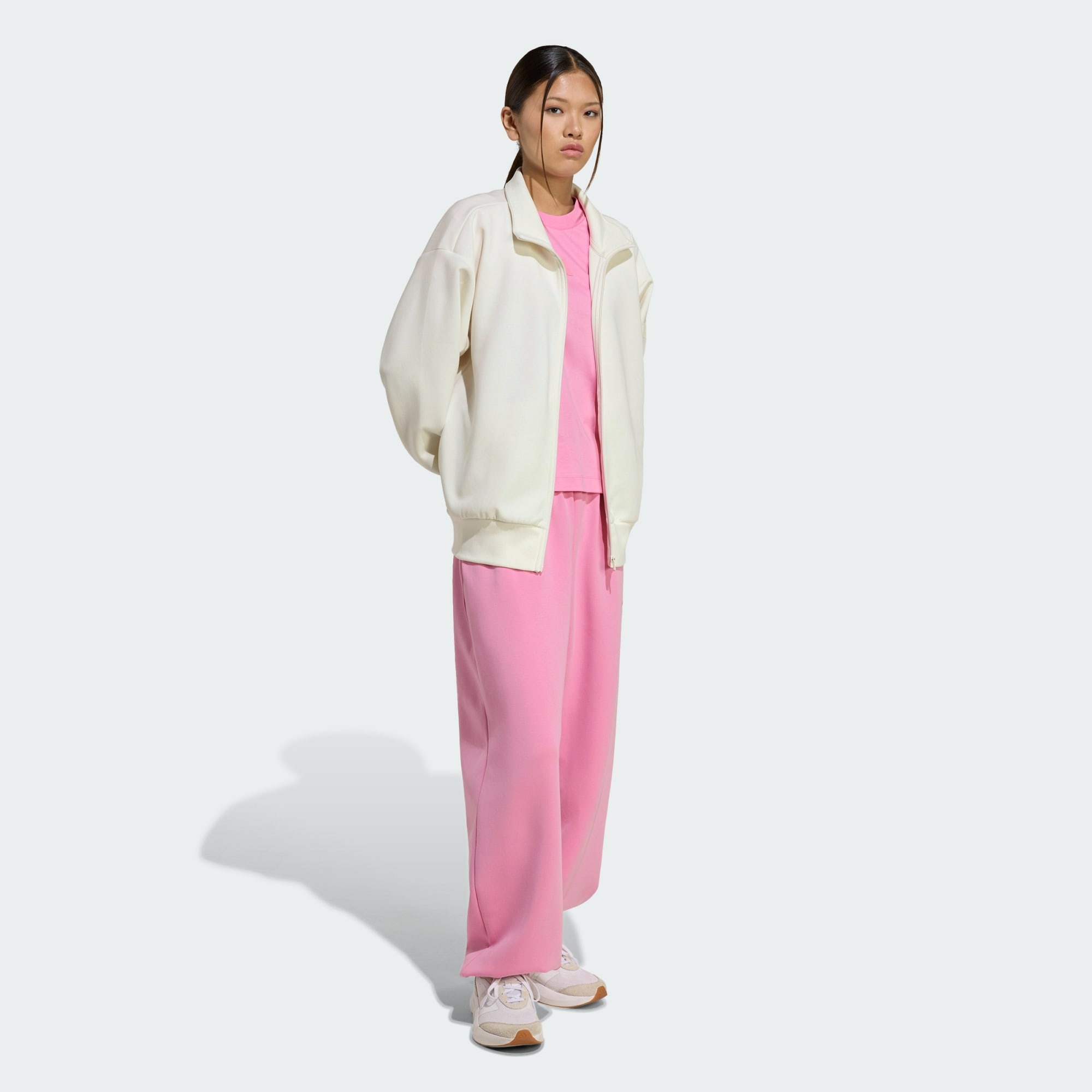 Спортивная куртка Adidas Soft Lux Loose Full-Zip, белый — фото 4