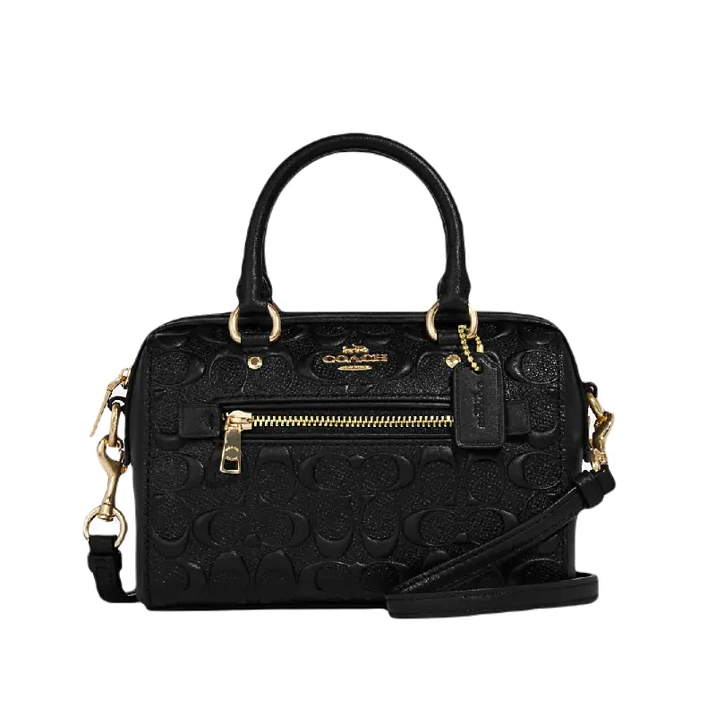 

Сумка Coach Outlet Mini Rowan Crossbody In Signature Leather, черный