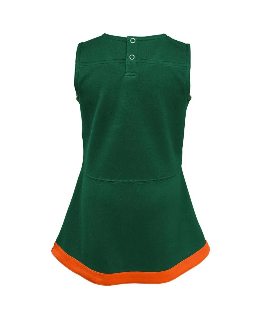 Комплект платье и шорты с вышивкой Miami Hurricanes Cheer Captain Outerstuff, Green — фото 3