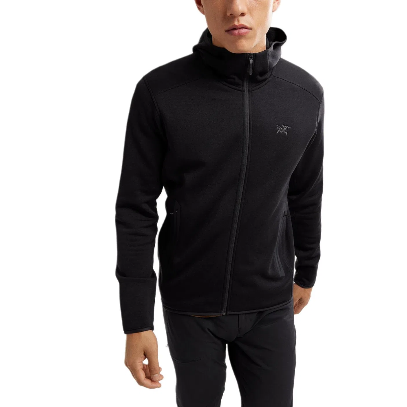 Мужской флисовый свитер с длинным рукавом Arcteryx, Cloud Gray/Cloud — фото 4