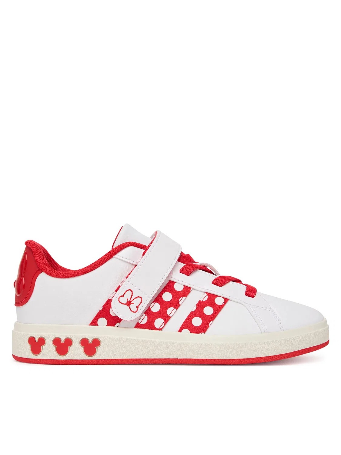 Кроссовки для девочки Disney Minnie Mouse Grand Court Shoes Kids Adidas, белый