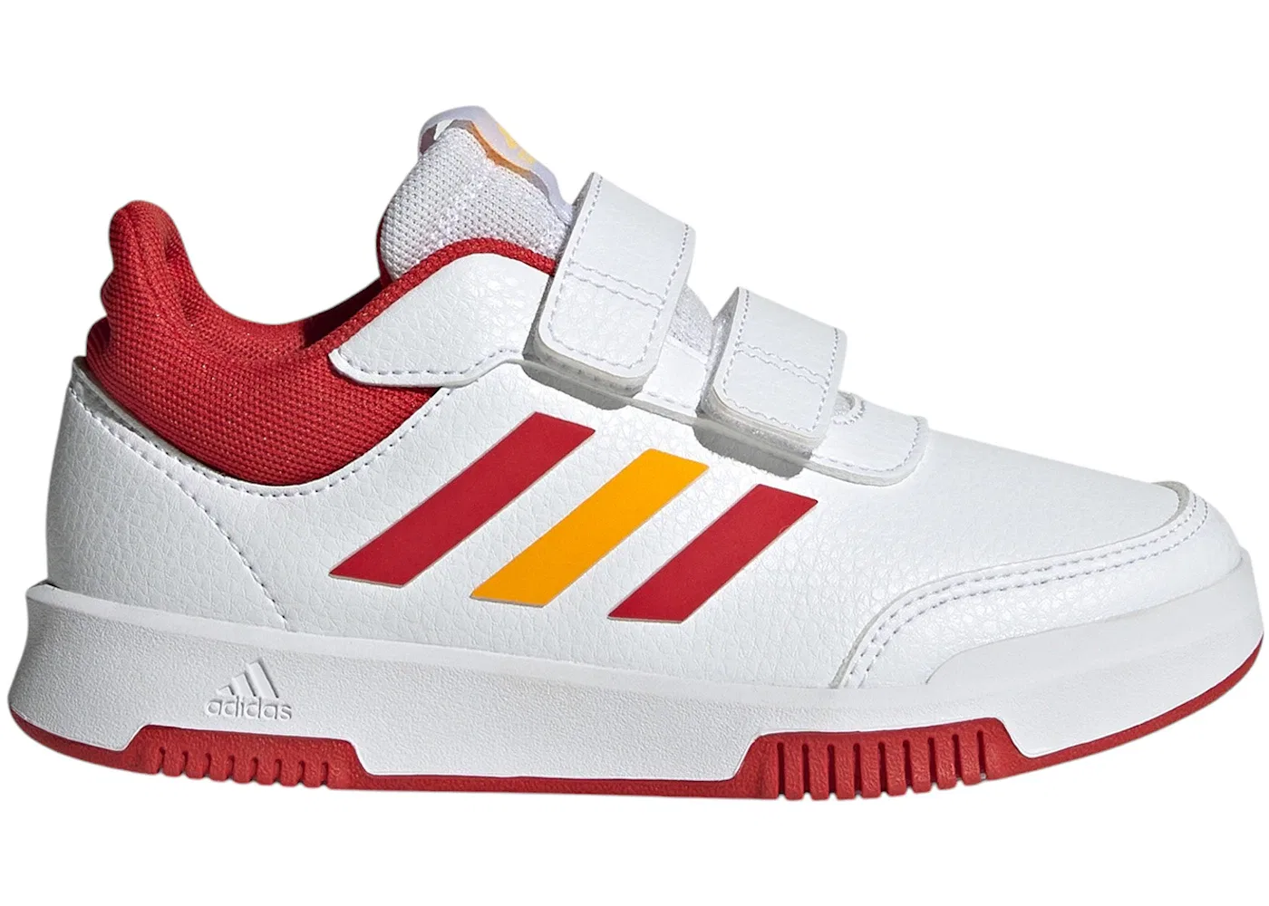 Детские кроссовки на липучках Tensaur Hook And Loop Adidas, цвет Cloud White/Collegiate Red/Collegiate Gold
