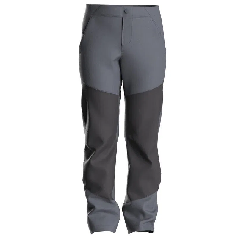Детские брюки софтшелл с длинными штанинами, Carbon Gray DECATHLON
