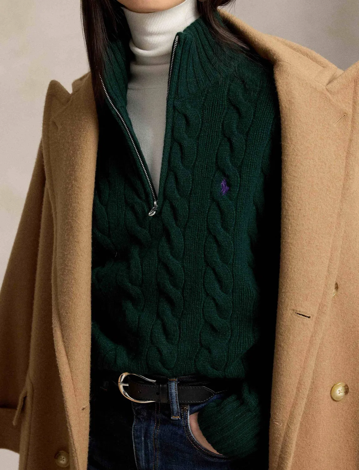 Свитер с V-образным вырезом Polo Ralph Lauren, Verde Bottiglia — фото 4